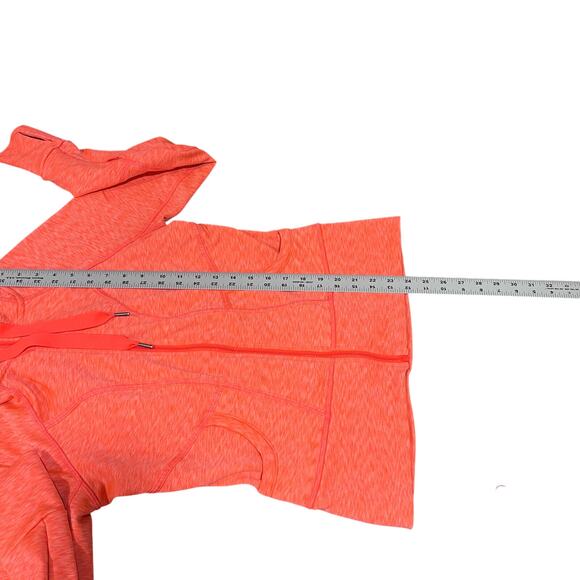 ATHLETA | Full-Zip Hooded Sweatshirt Neon Orange Small - Picture 8 of 8